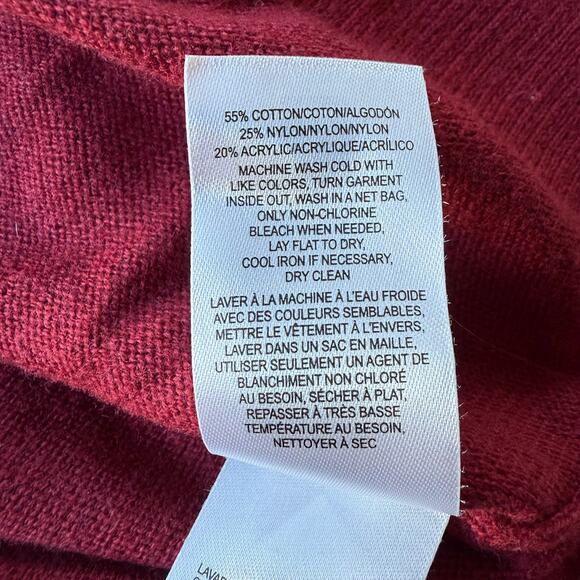 Lucky Brand red v neck pullover sweater size XL new - Picture 7 of 9